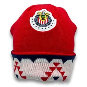 Club Deportivo Guadalajara Chivas Beanie Long Cuffed Soccer Winter Snowboard Hat